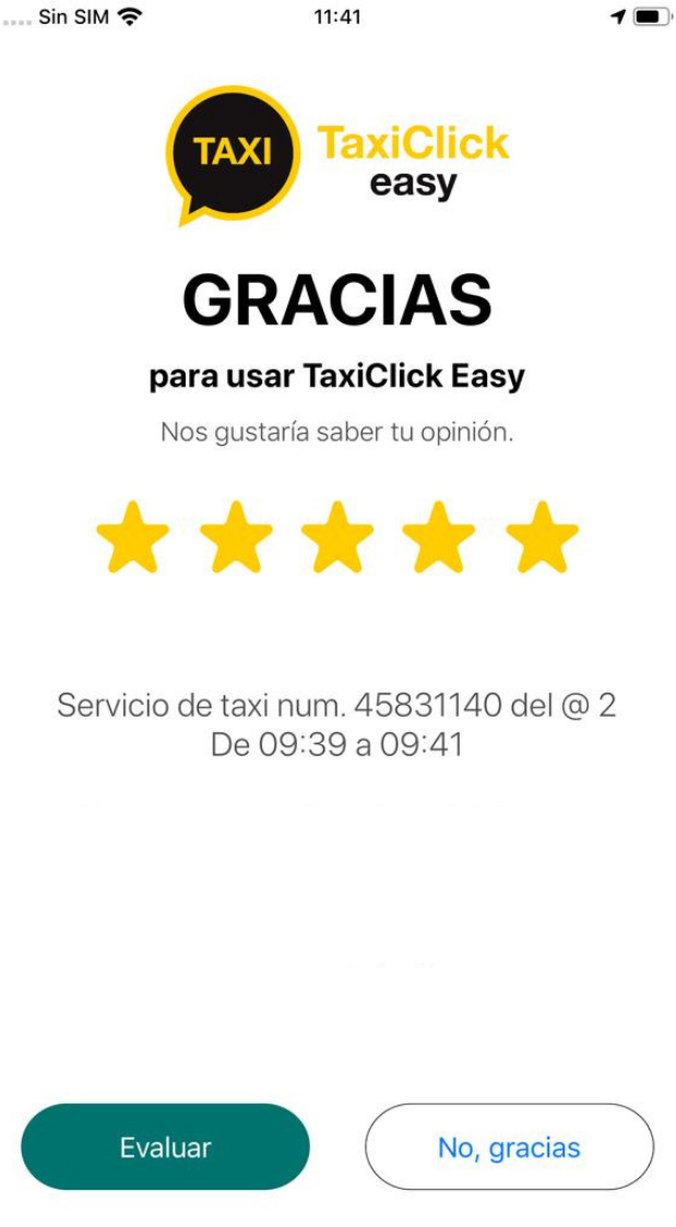 Tu experiencia con TaxiClick nos importa